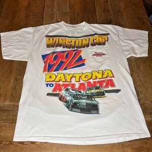 Vintage 90s Daytona Winston Cup Nascar Racing Pocket Shirt Single Stitch 50-50